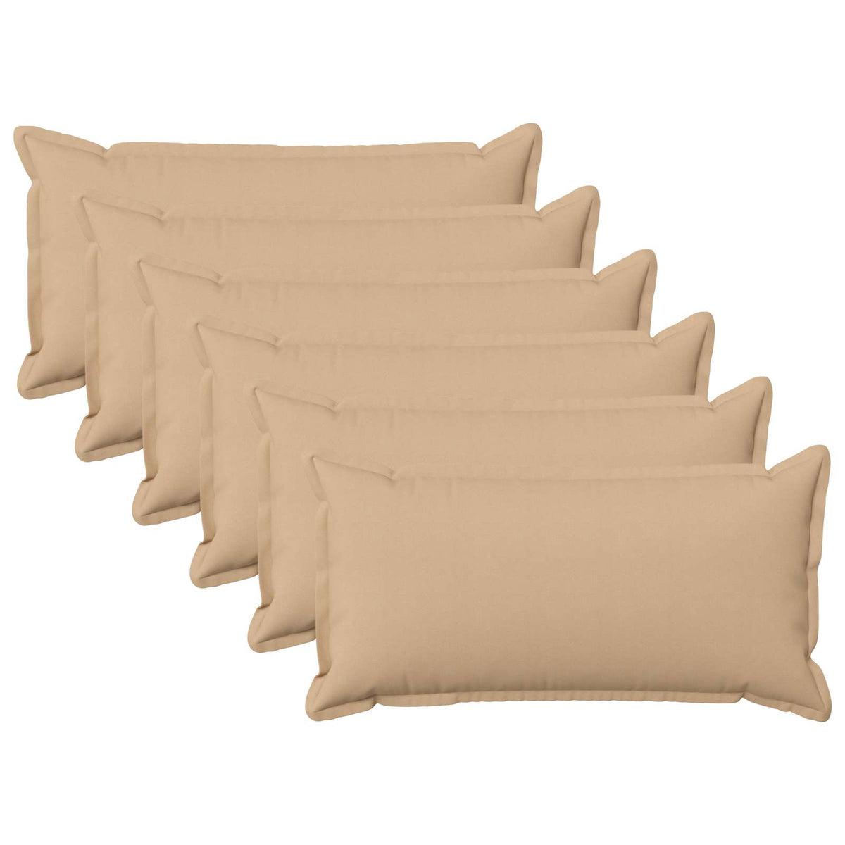 Presvlaka za jastuk 6 pcs HOUTEN Krem 40 x 80 cm Umjetni lan