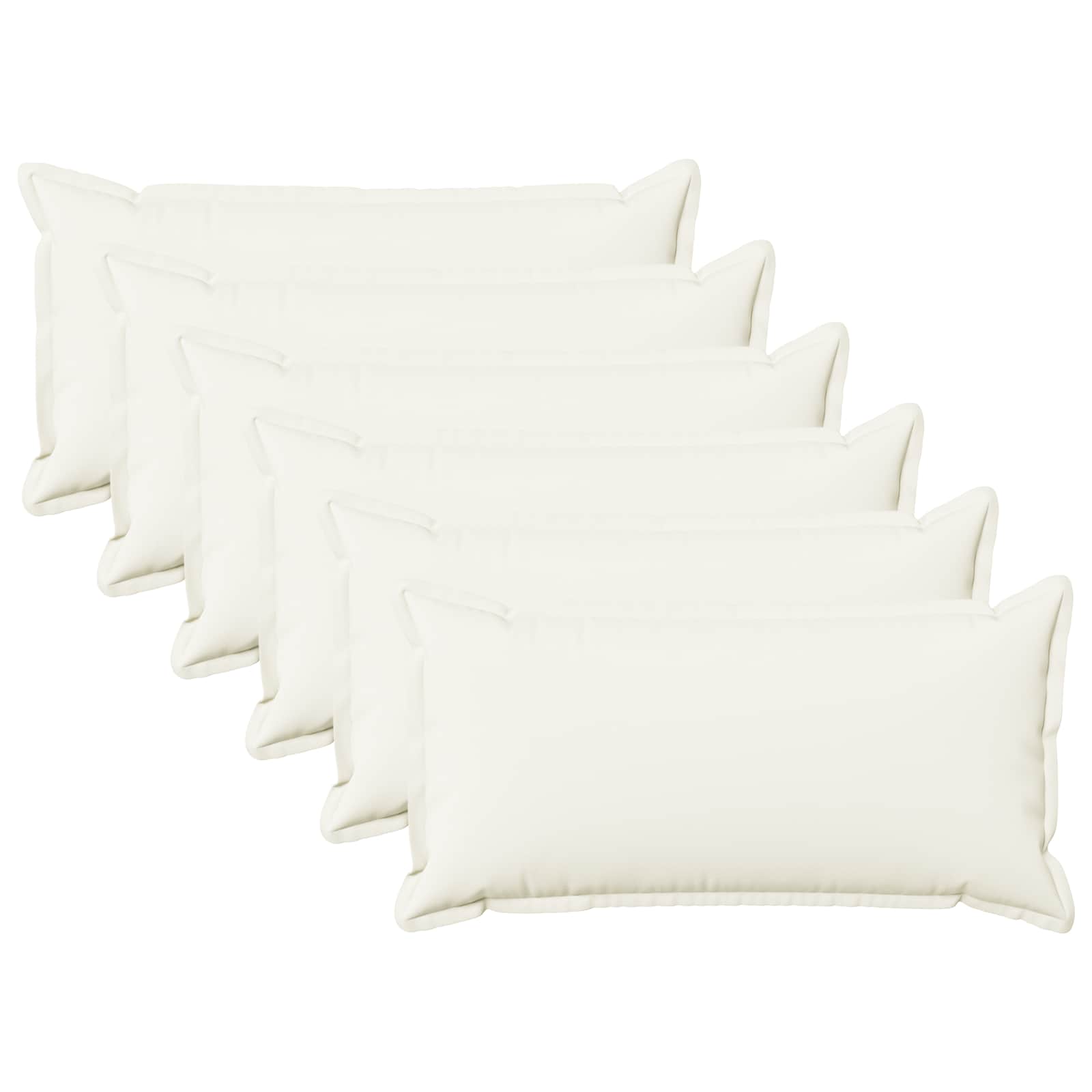 Presvlaka za jastuk 6 pcs HOUTEN Bijela 40 x 80 cm Umjetni lan