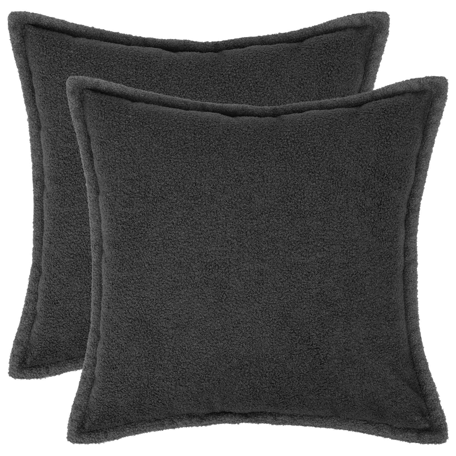 Presvlaka za jastuk 2 pcs HOUTEN Tamnosiva 45 x 45 cm Bouclé