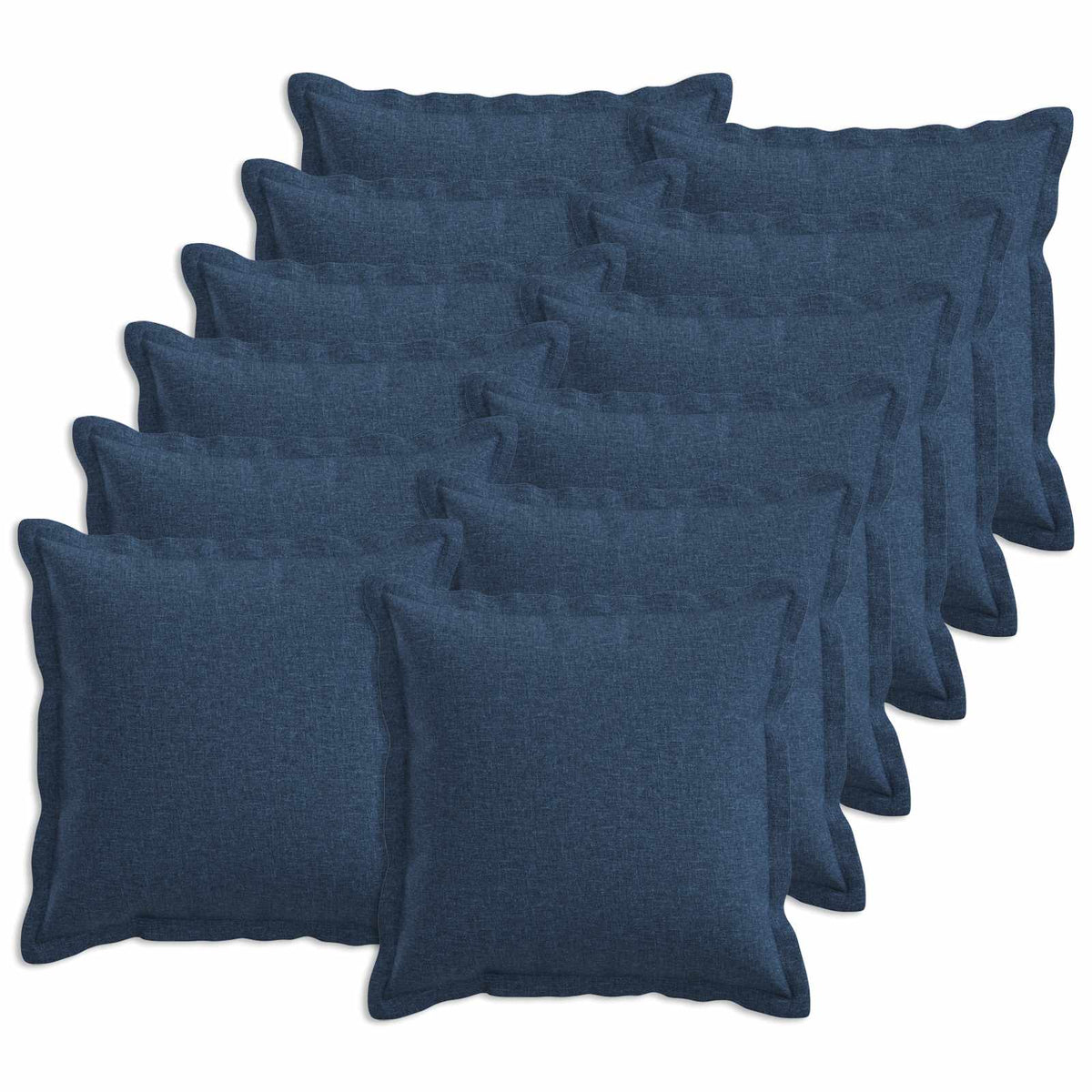 Presvlaka za jastuk 12 pcs HOUTEN Plava 50 x 50 cm Umjetni lan
