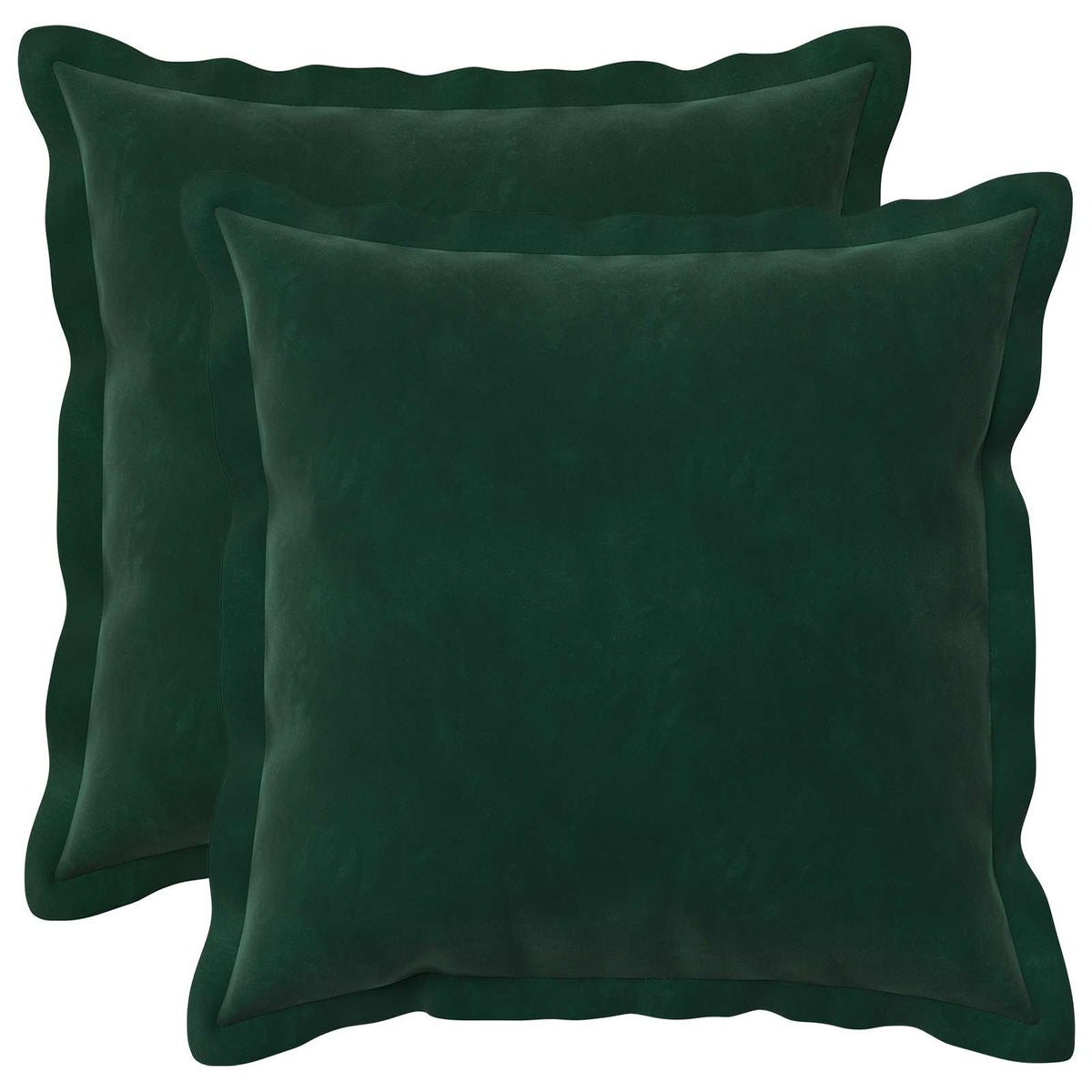 Presvlaka za jastuk 2 pcs HOUTEN Tamnozelena 50 x 50 cm Baršun