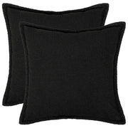 Presvlaka za jastuk 2 pcs HOUTEN Crna 50 x 50 cm Bouclé