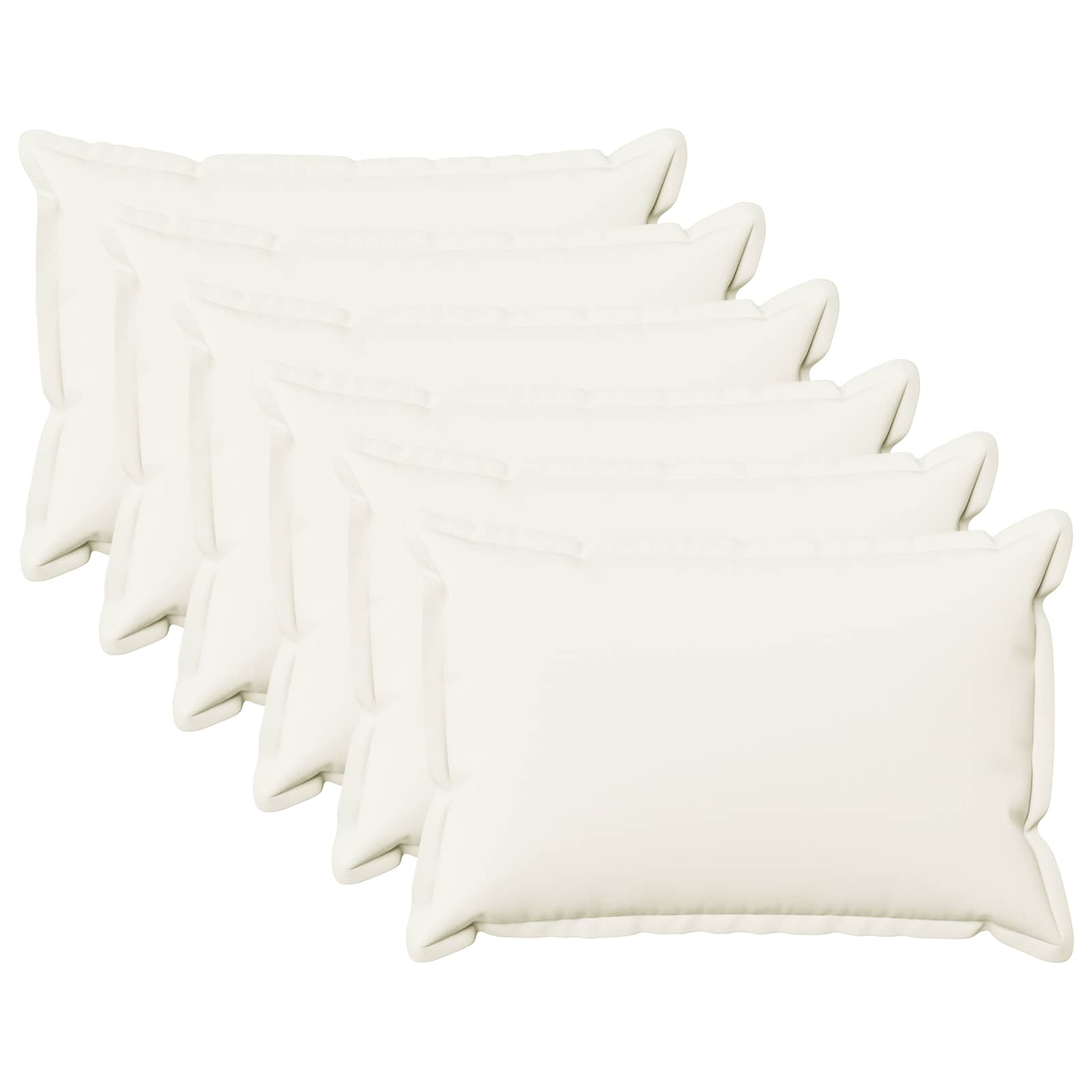 Presvlaka za jastuk 6 pcs HOUTEN Bijela 50 x 70 cm Umjetni lan