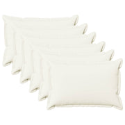 Presvlaka za jastuk 6 pcs HOUTEN Bijela 50 x 70 cm Umjetni lan