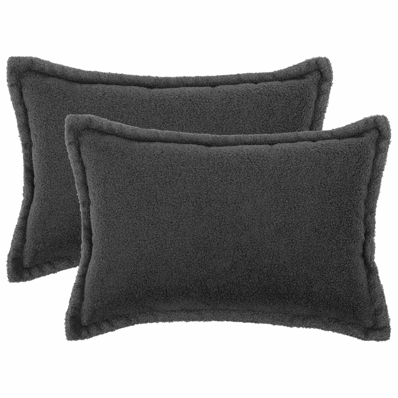 Presvlaka za jastuk 2 pcs HOUTEN Tamnosiva 50 x 75 cm Bouclé
