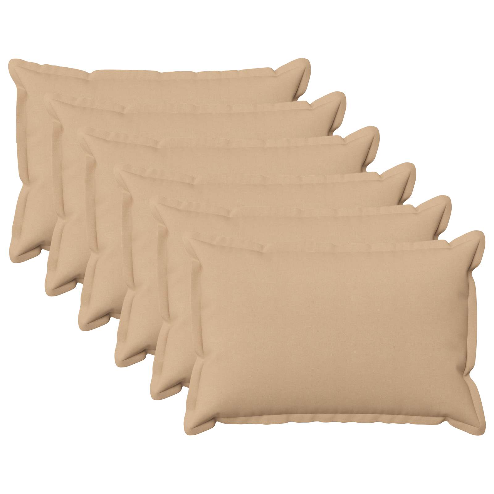 Presvlaka za jastuk 6 pcs HOUTEN Krem 50 x 80 cm Umjetni lan