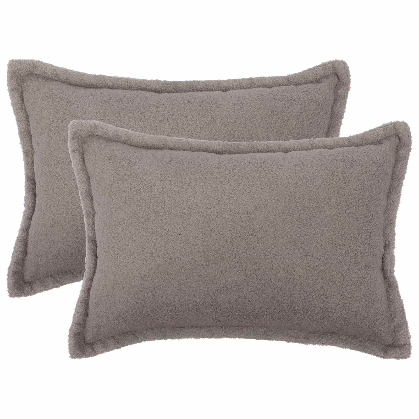 Presvlaka za jastuk 2 pcs HOUTEN Svjetlosiva 50 x 80 cm Bouclé