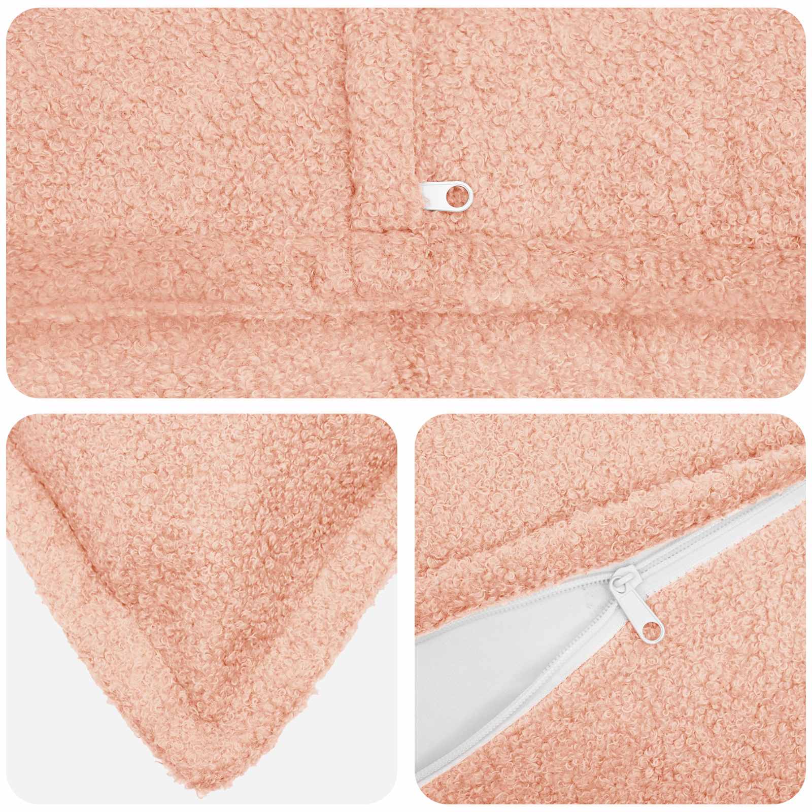 Presvlaka za jastuk 2 pcs HOUTEN Ružičasta 50 x 80 cm Bouclé