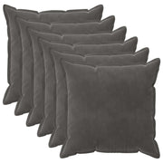 Presvlaka za jastuk 6 pcs HOUTEN Tamnosiva 55 x 55 cm Baršun