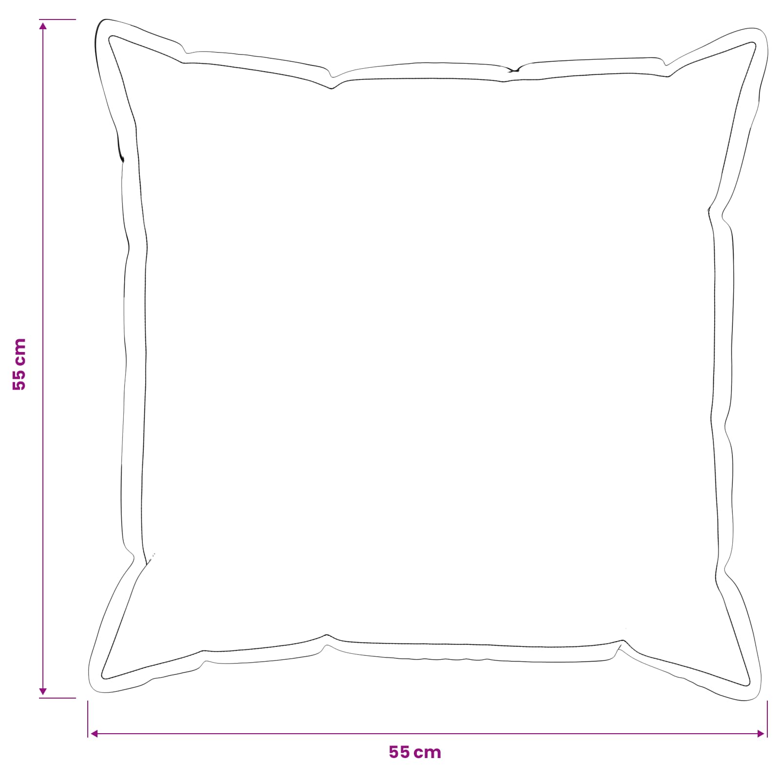 Presvlaka za jastuk 6 pcs HOUTEN Svjetlosiva 55 x 55 cm Bouclé
