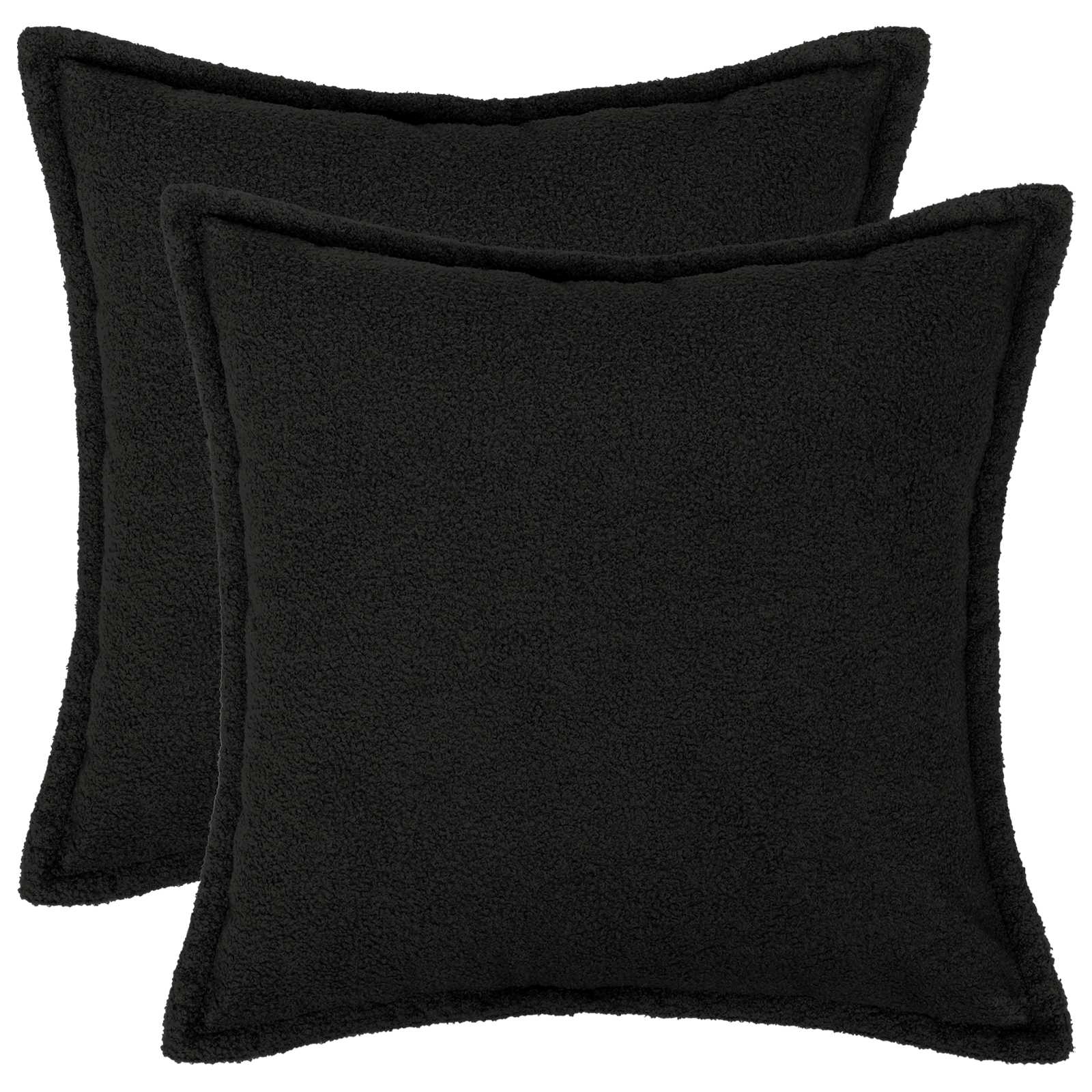 Presvlaka za jastuk 2 pcs HOUTEN Crna 55 x 55 cm Bouclé