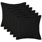 Presvlaka za jastuk 6 pcs HOUTEN Crna 55 x 55 cm Bouclé