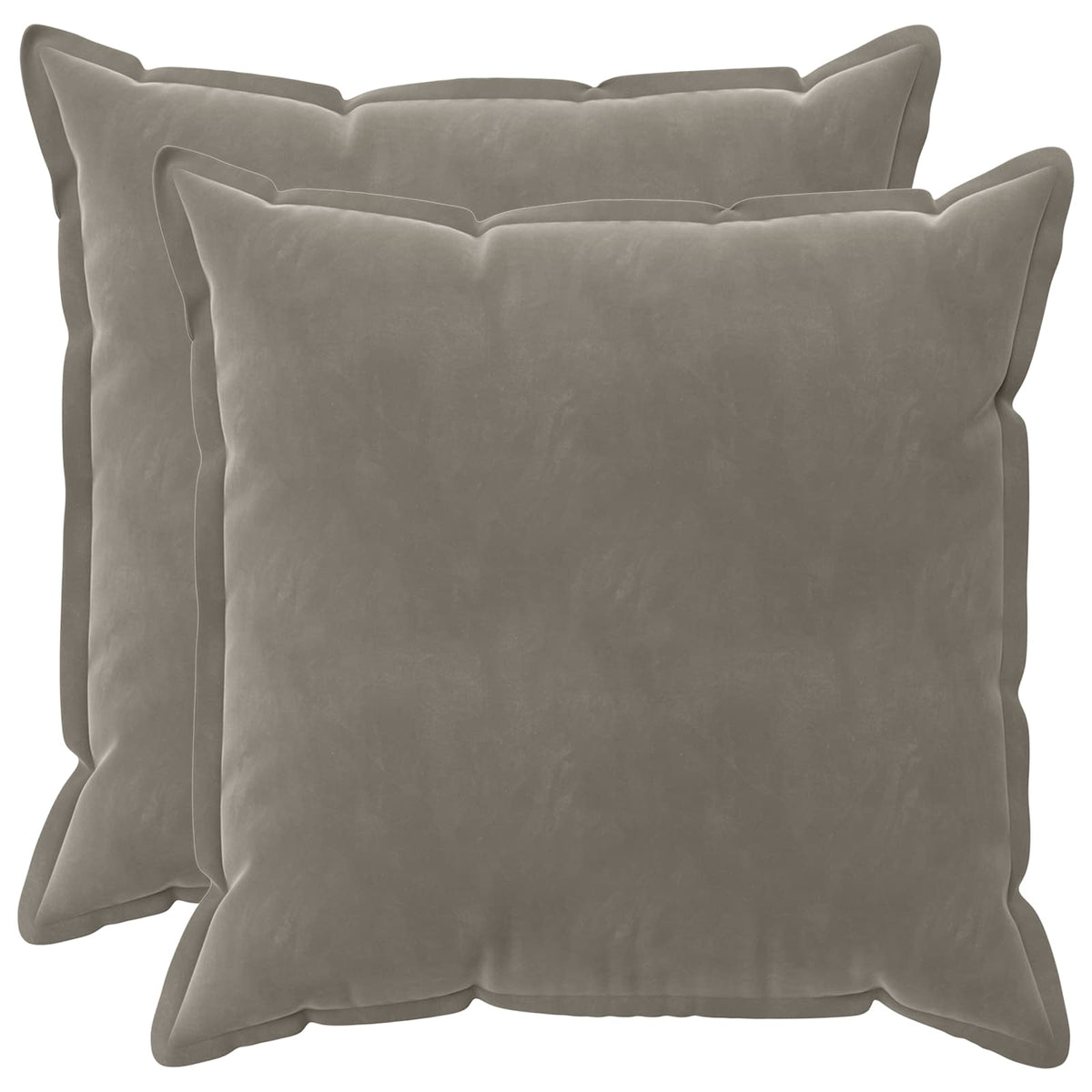 Presvlaka za jastuk 2 pcs HOUTEN Svjetlosiva 60 x 60 cm Baršun