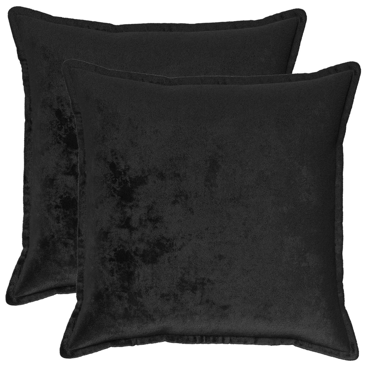 Presvlaka za jastuk 2 pcs HOUTEN Crna 60 x 60 cm Flanel