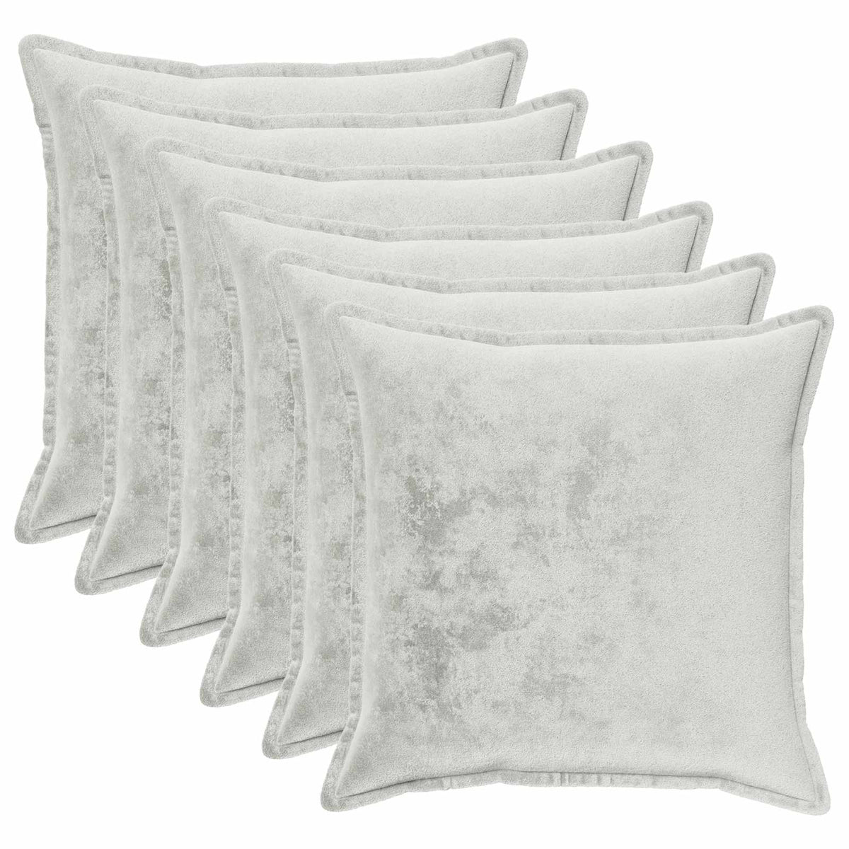 Presvlaka za jastuk 6 pcs HOUTEN Svjetlosiva 60 x 60 cm Flanel