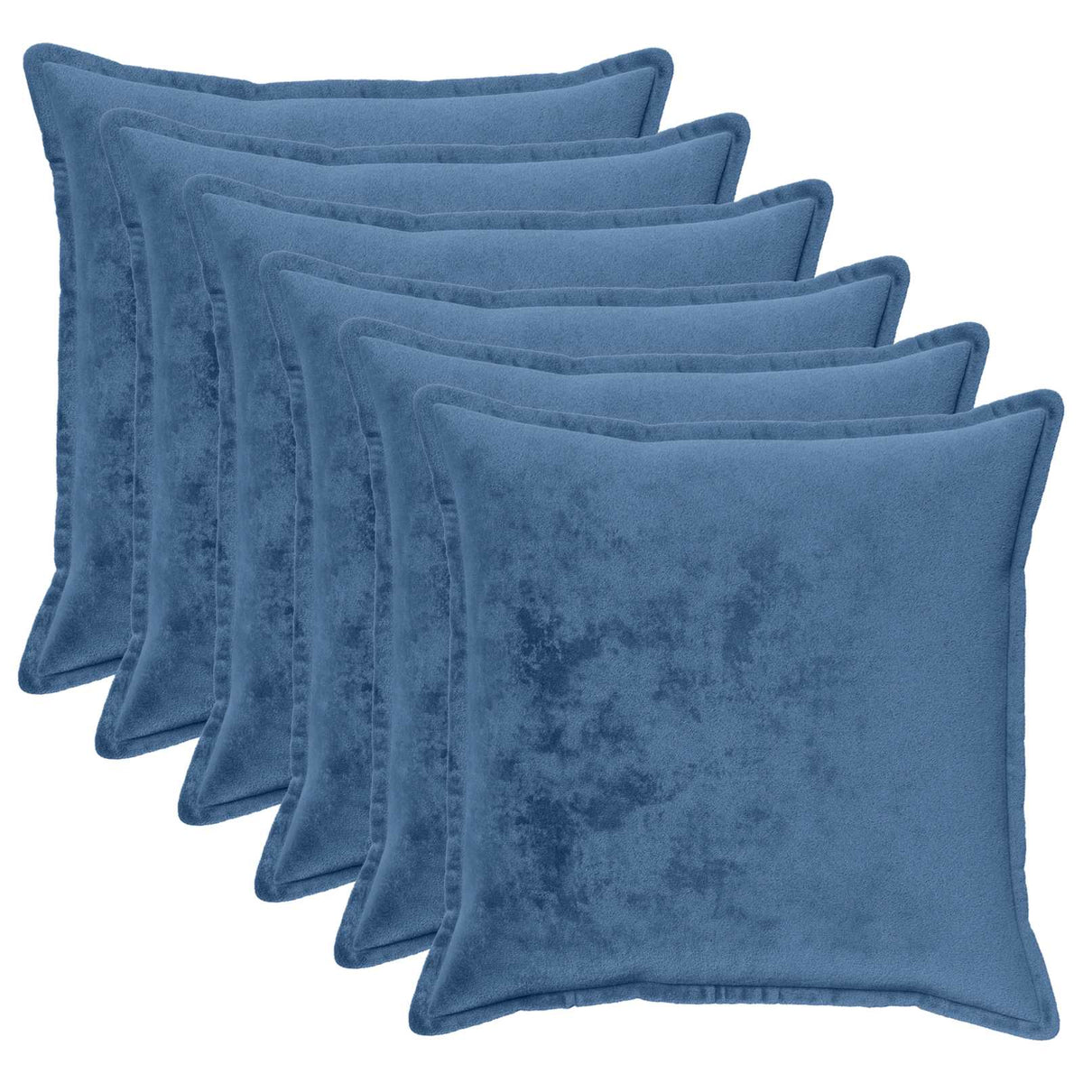 Presvlaka za jastuk 6 pcs HOUTEN Svjetloplava 60 x 60 cm Flanel