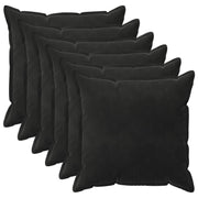 Presvlaka za jastuk 6 pcs HOUTEN Crna 70 x 70 cm Baršun
