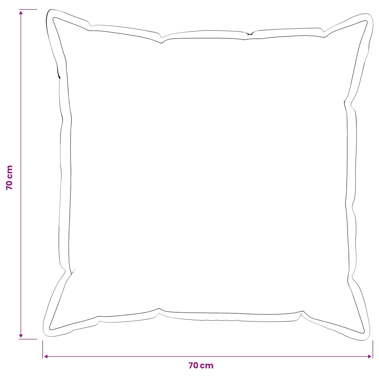 Presvlaka za jastuk 2 pcs HOUTEN Bež 70 x 70 cm Bouclé