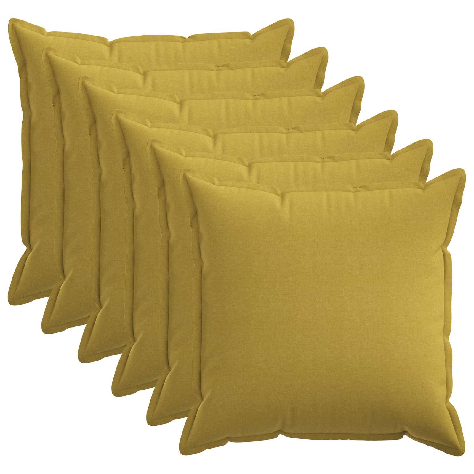 Presvlaka za jastuk 6 pcs HOUTEN Svijetlo zelena 80 x 80 cm