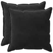 Presvlaka za jastuk 2 pcs HOUTEN Crna 80 x 80 cm Baršun
