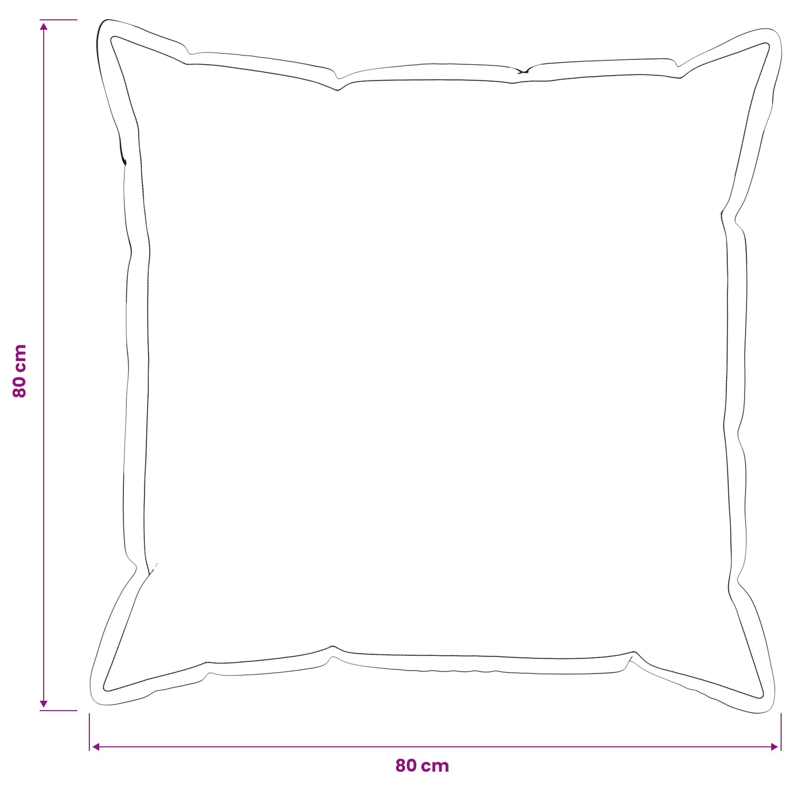 Presvlaka za jastuk 6 pcs HOUTEN Svjetlosiva 80 x 80 cm Bouclé