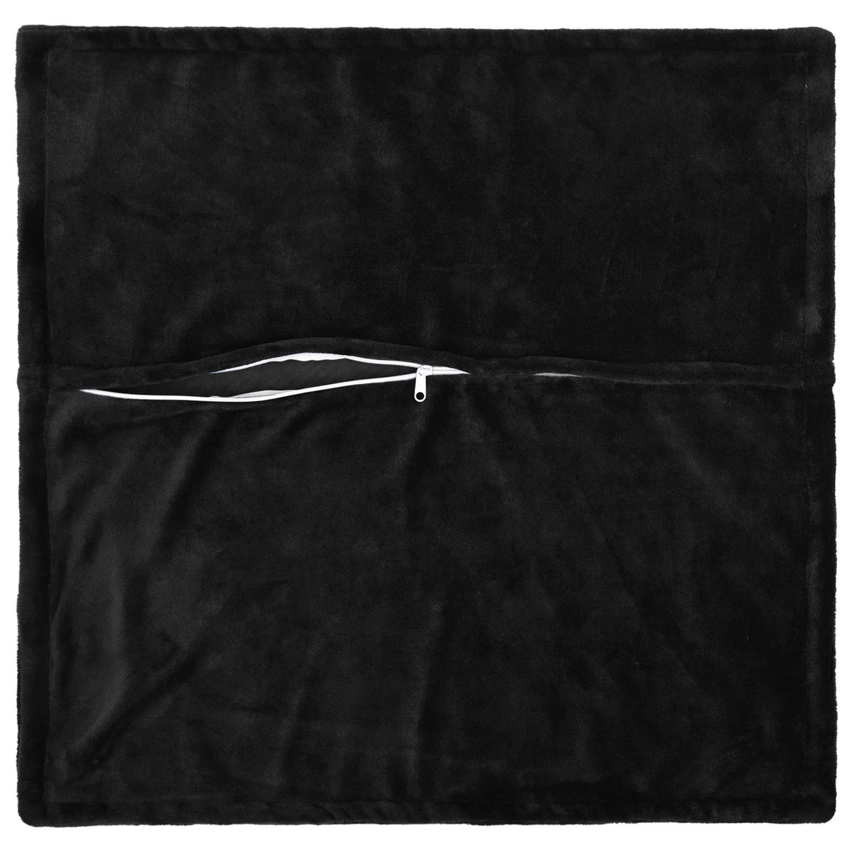 Presvlaka za jastuk 2 pcs HOUTEN Crna 80 x 80 cm Flanel