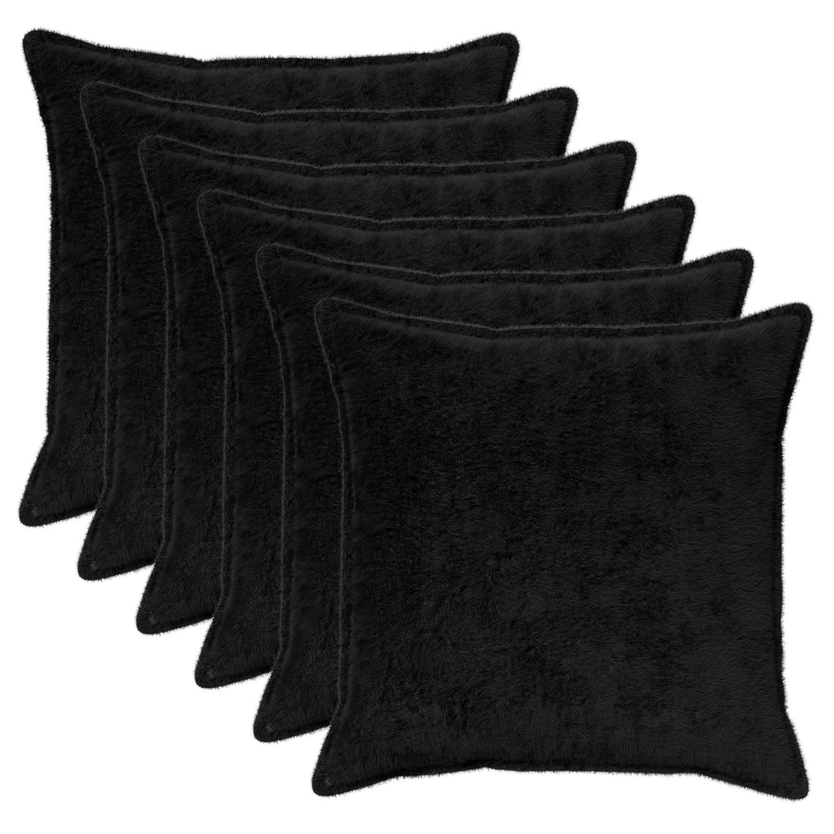 Presvlaka za jastuk 6 kom. HOUTEN Crna 80 x 80 cm