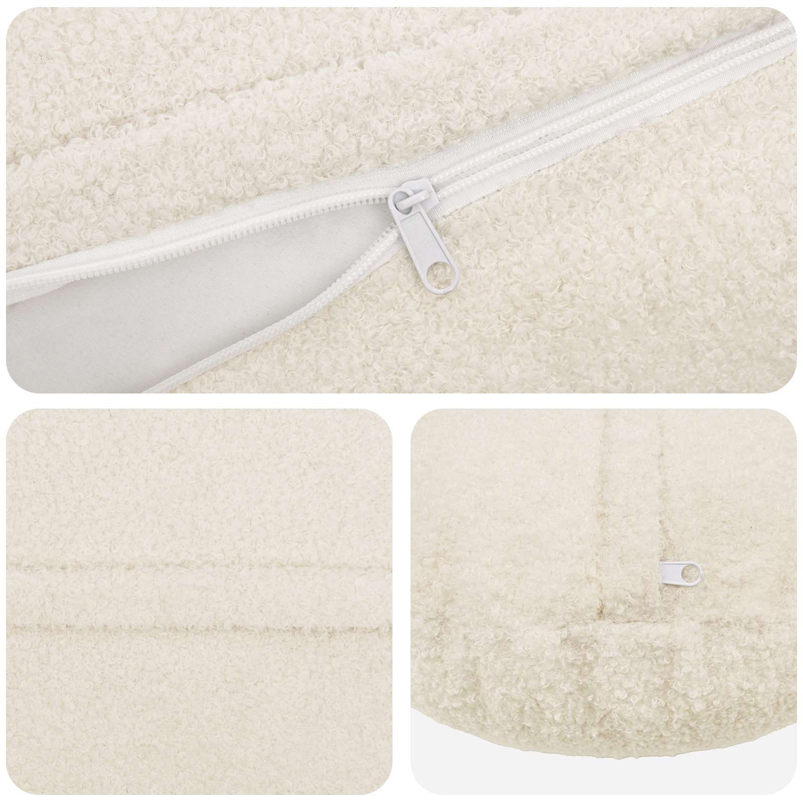 Presvlaka za jastuk 6 pcs HEERLEN Krem Ø 30 cm Bouclé