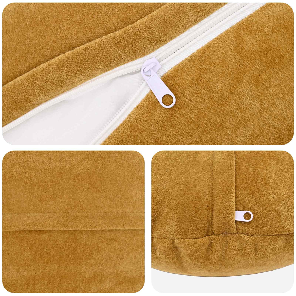 Presvlaka za jastuk 2 pcs HEERLEN Žuta Ø 30 cm Mikrofibra Flis