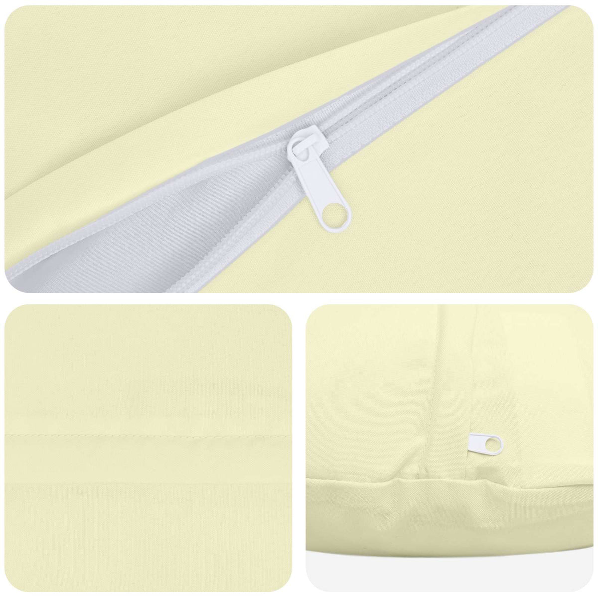Presvlaka za jastuk 2 pcs HEERLEN Krem Ø 30 cm Poliester