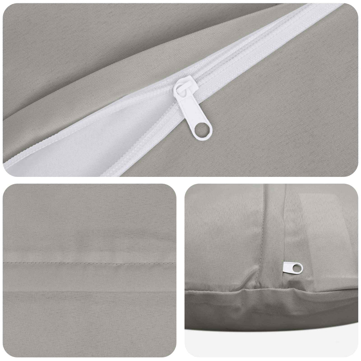 Presvlaka za jastuk 2 pcs HEERLEN Siva Ø 30 cm Poliester