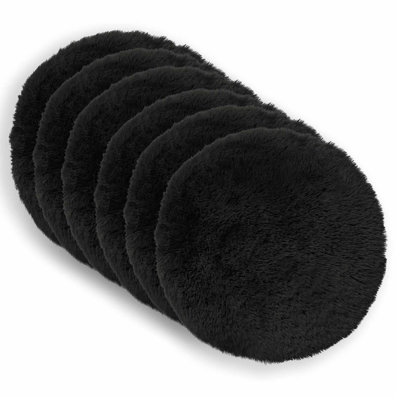 Presvlaka za jastuk 6 pcs HEERLEN Crna Ø 30 cm PV flis