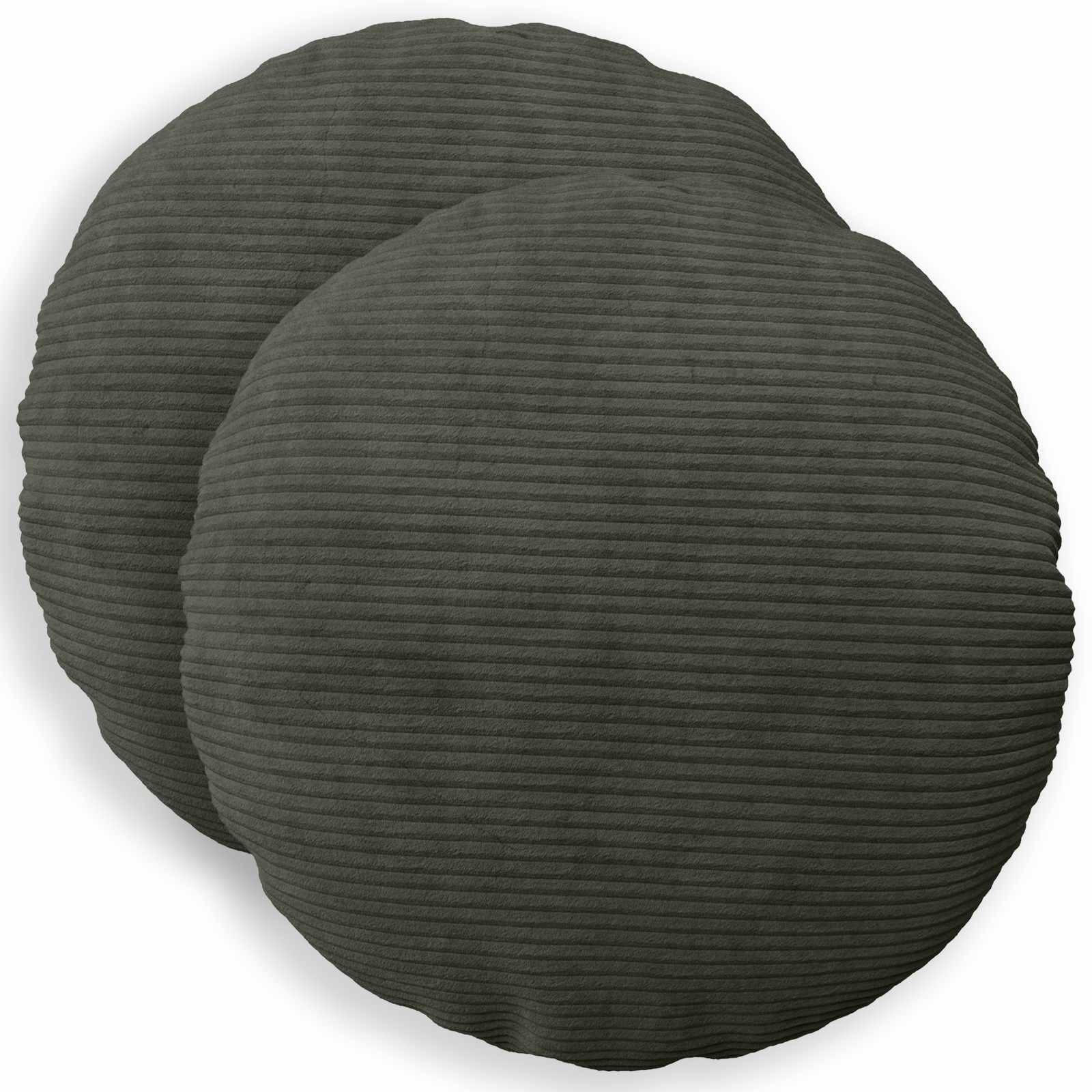 Presvlaka za jastuk 2 pcs HEERLEN Antracit Ø 40 cm Kord