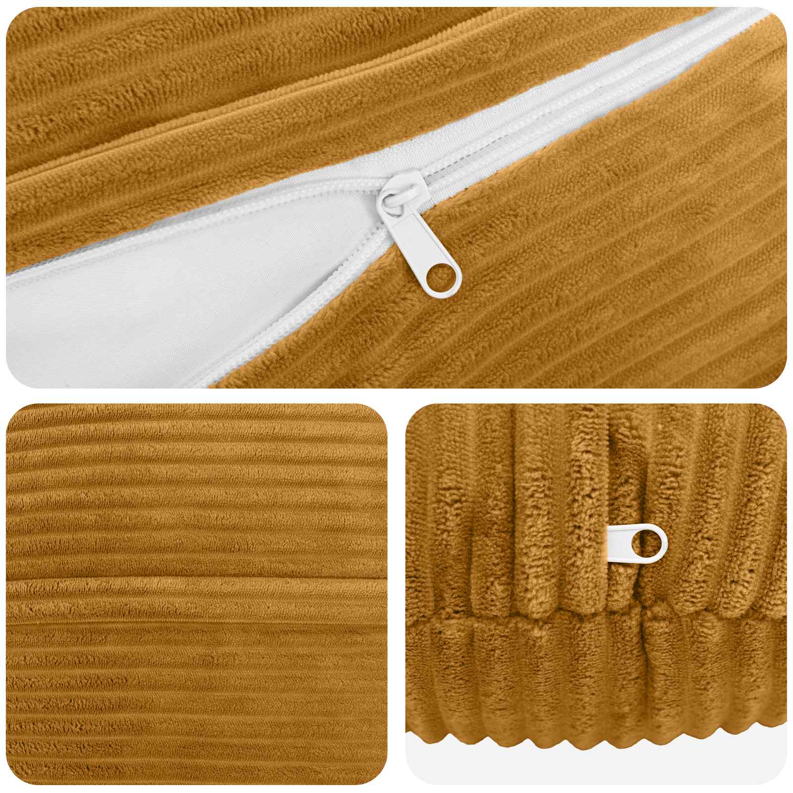 Presvlaka za jastuk 2 pcs HEERLEN Žuta Ø 40 cm Kord