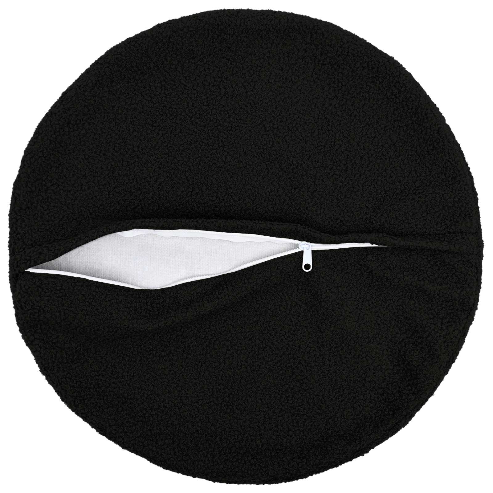 Presvlaka za jastuk 6 pcs HEERLEN Crna Ø 40 cm Bouclé