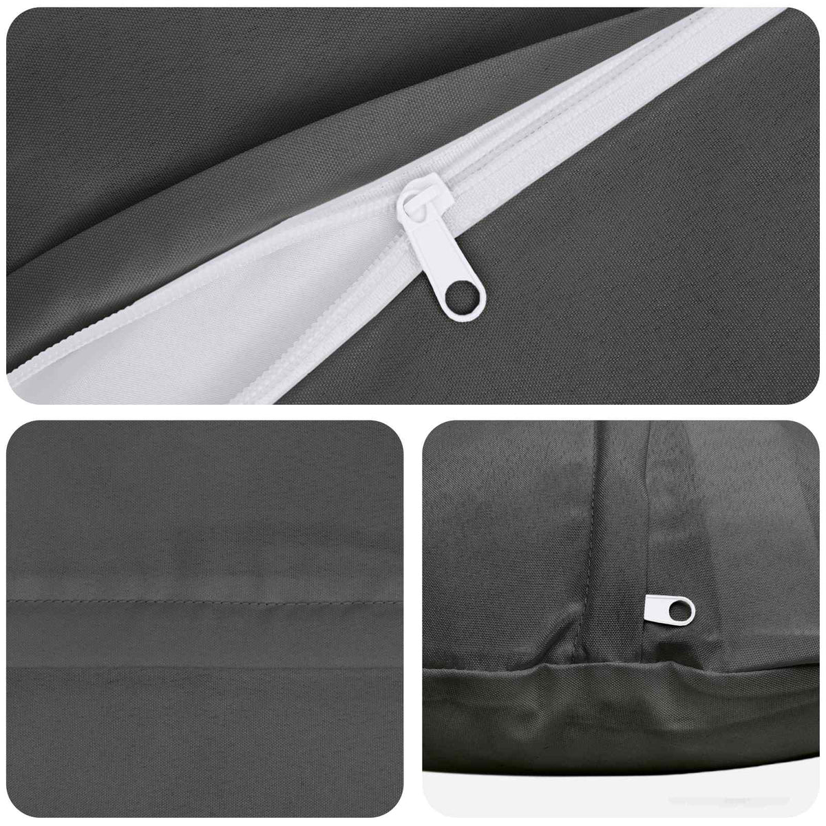 Presvlaka za jastuk 2 pcs HEERLEN Antracit Ø 40 cm Poliester