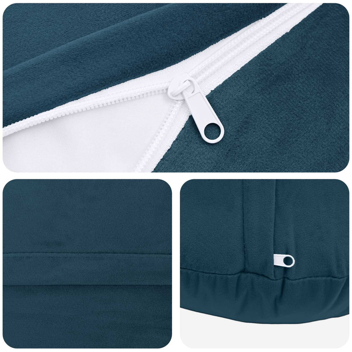 Presvlaka za jastuk 2 pcs HEERLEN Plava Ø 50 cm Baršun