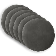 Presvlaka za jastuk 6 pcs HEERLEN Tamnosiva Ø 50 cm Baršun