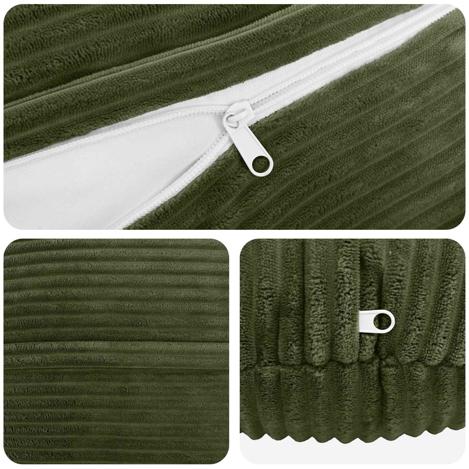 Presvlaka za jastuk 2 pcs HEERLEN Zelena Ø 50 cm Kord