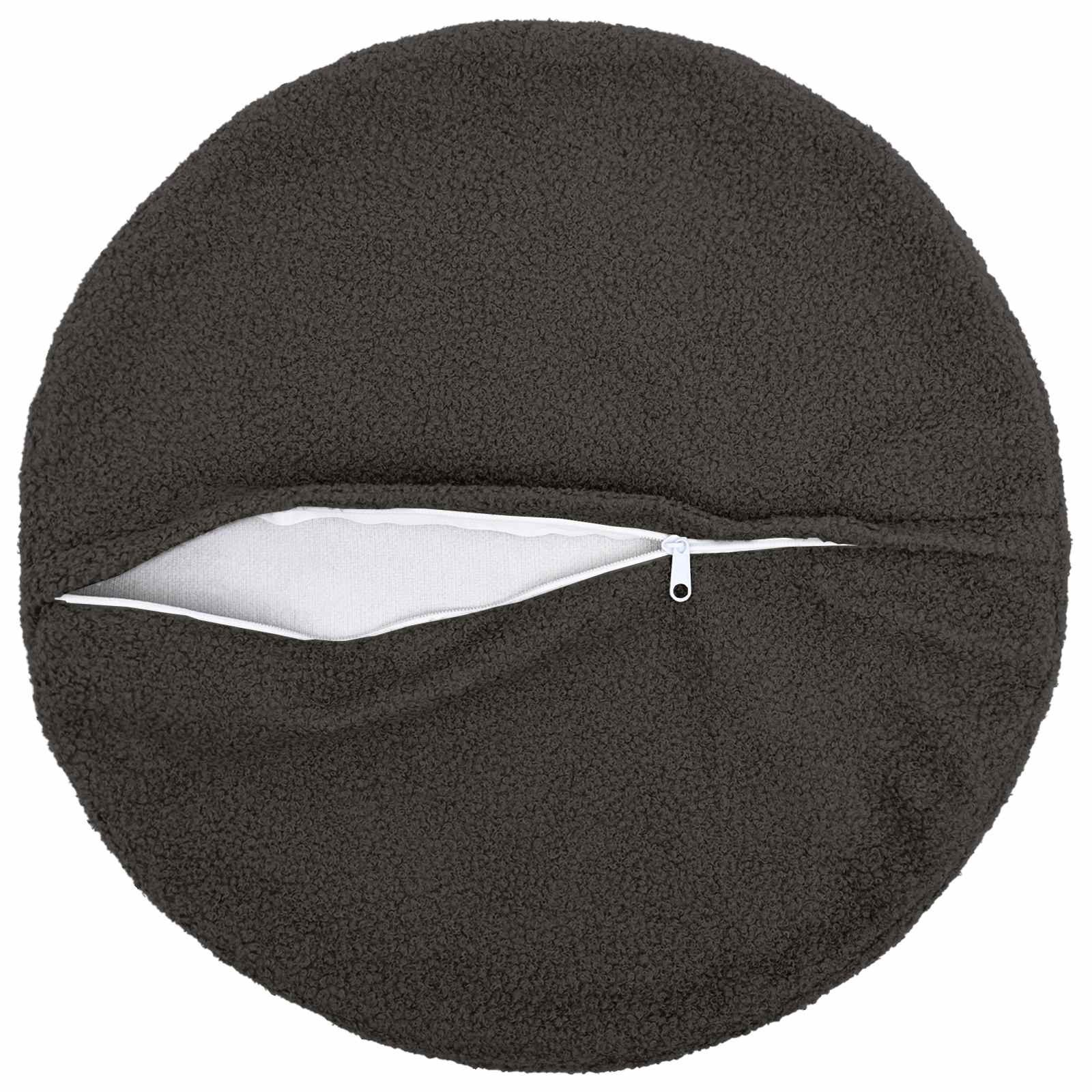 Presvlaka za jastuk 6 pcs HEERLEN Tamnosiva Ø 50 cm Bouclé