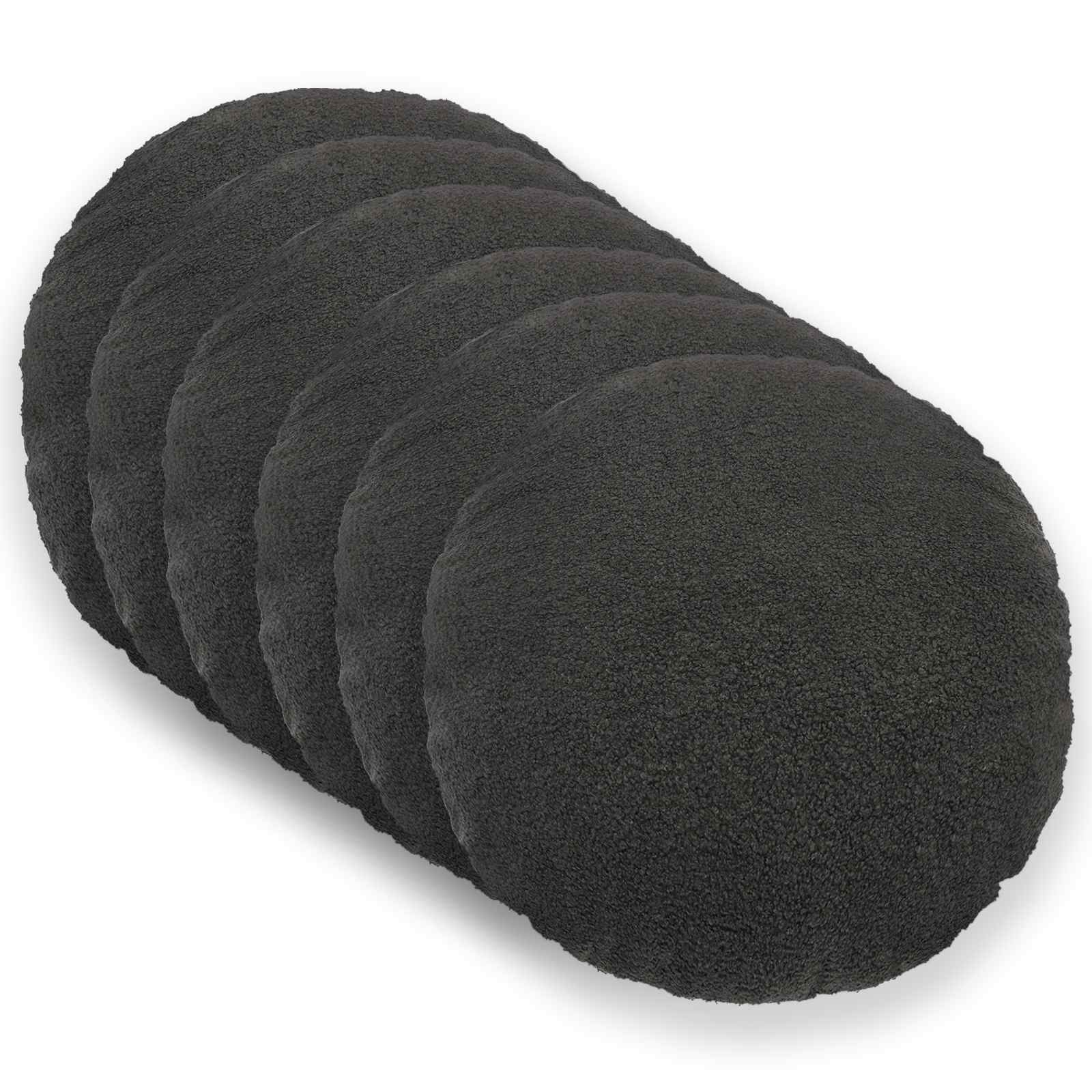 Presvlaka za jastuk 6 pcs HEERLEN Tamnosiva Ø 50 cm Bouclé