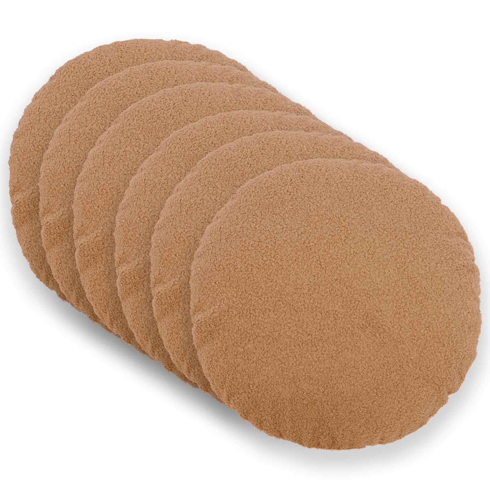 Presvlaka za jastuk 6 pcs HEERLEN Bež Ø 50 cm Bouclé