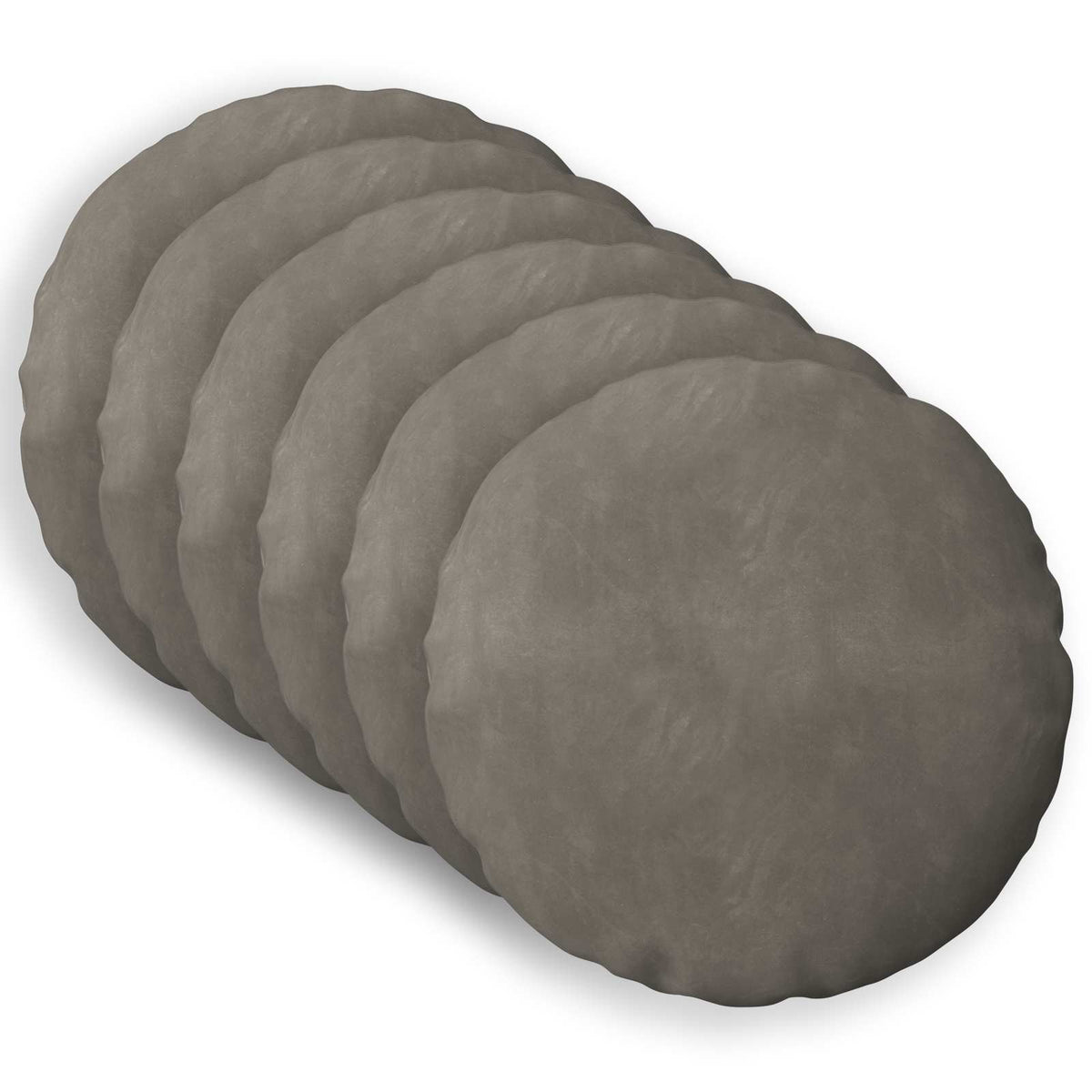 Presvlaka za jastuk 6 pcs HEERLEN Svjetlosiva Ø 60 cm Baršun