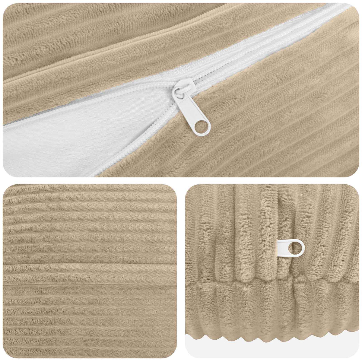 Presvlaka za jastuk 2 pcs HEERLEN Sivosmeđa Ø 60 cm Kord