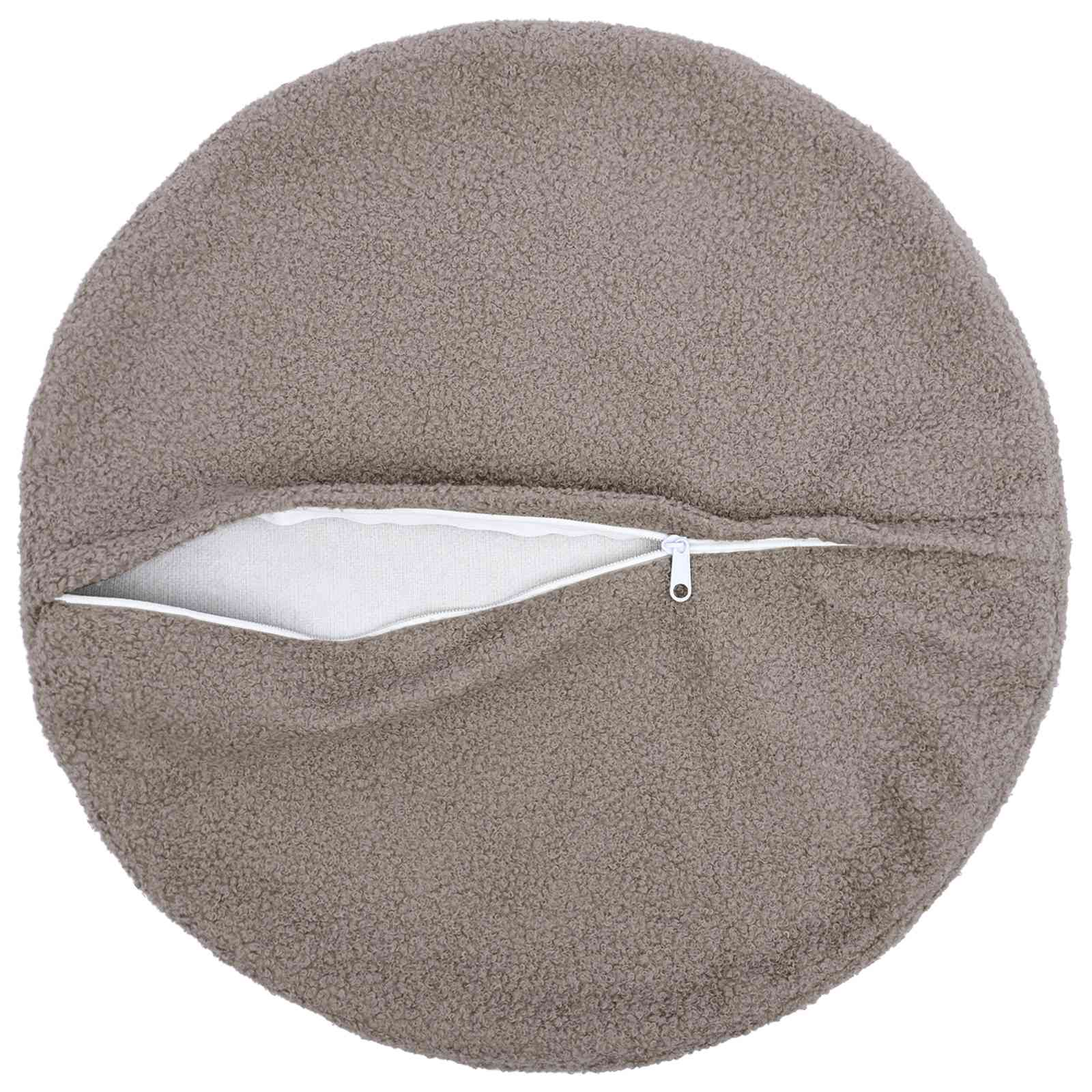Presvlaka za jastuk 6 pcs HEERLEN Svjetlosiva Ø 60 cm Bouclé