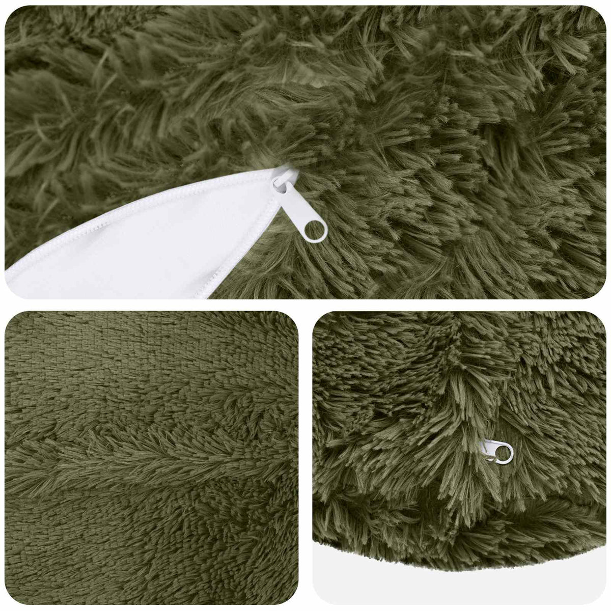 Presvlaka za jastuk 2 pcs HEERLEN Zelena Ø 60 cm PV flis