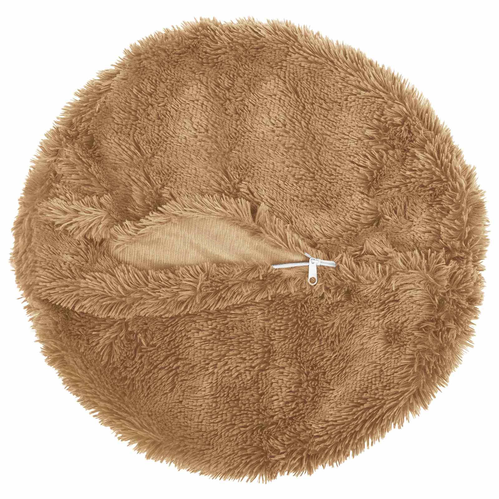 Presvlaka za jastuk 2 pcs HEERLEN Sivosmeđa Ø 60 cm PV flis