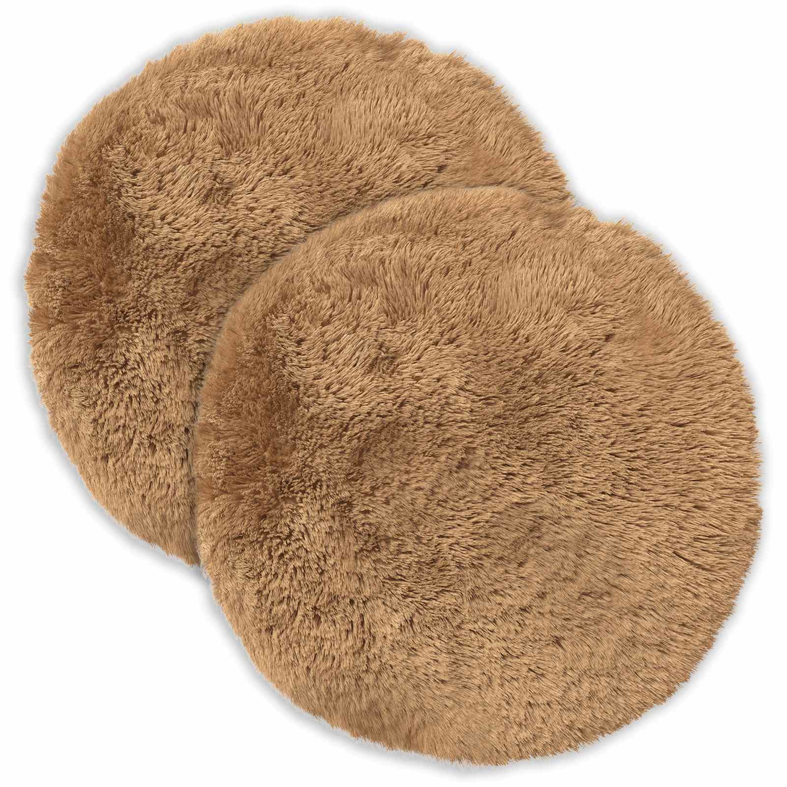 Presvlaka za jastuk 2 pcs HEERLEN Sivosmeđa Ø 60 cm PV flis
