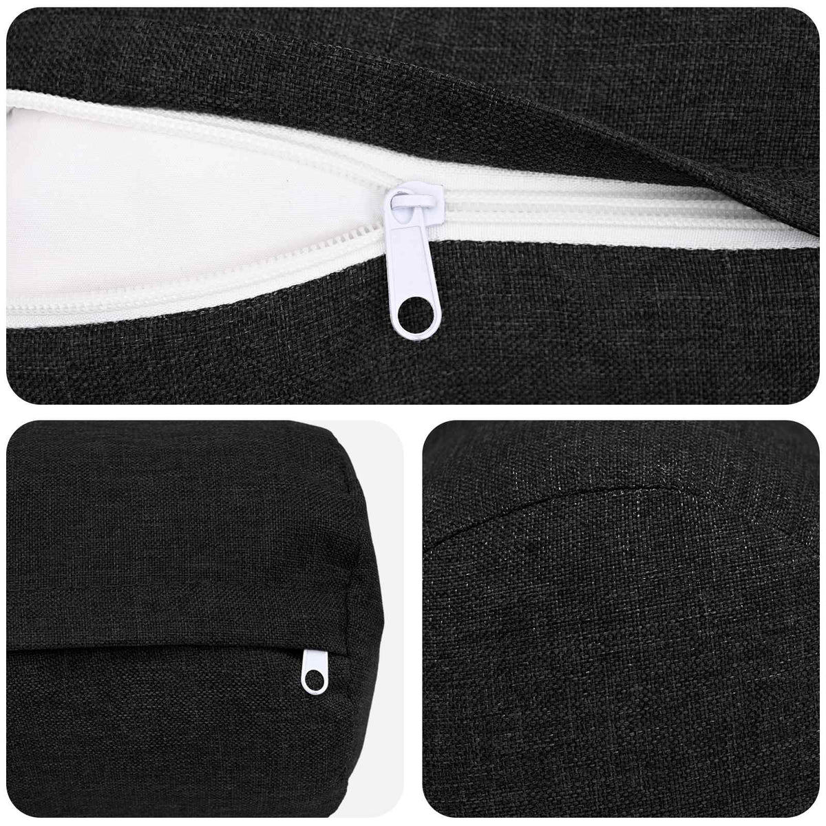 Presvlaka za jastuk 2 pcs HEERLEN Crna Ø 15 x 40 cm
