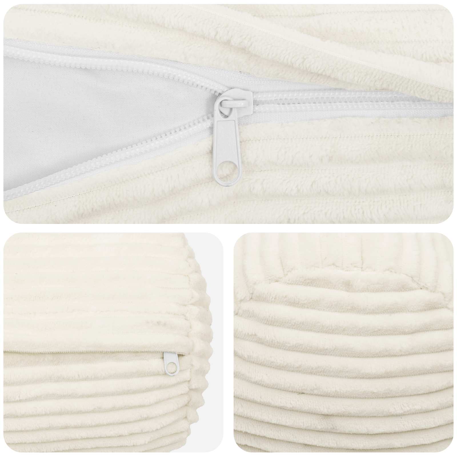 Presvlaka za jastuk 2 pcs HEERLEN Krem Ø 15 x 40 cm Kord